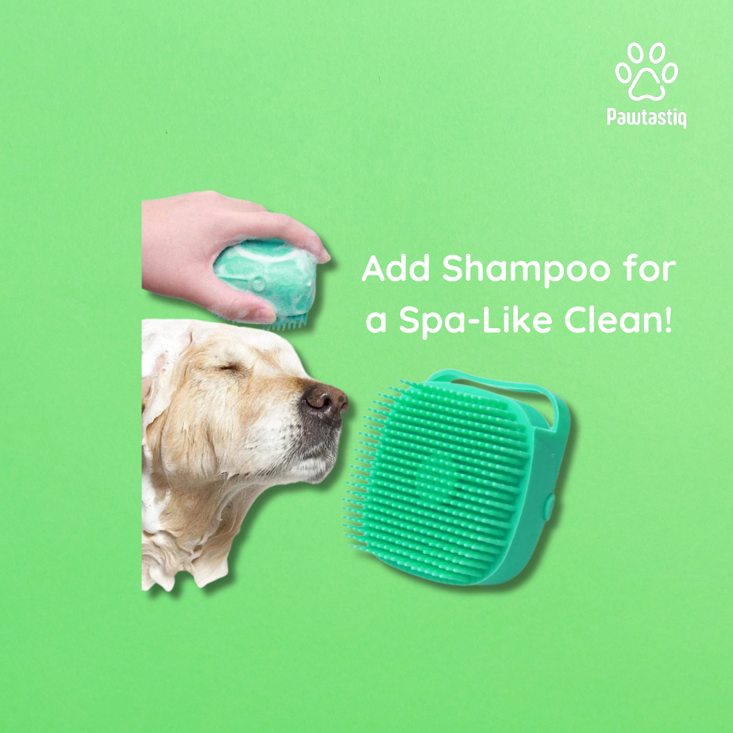 Pet Bliss Brush – Combines Shampoo & Massage for a Spa-Like Clean